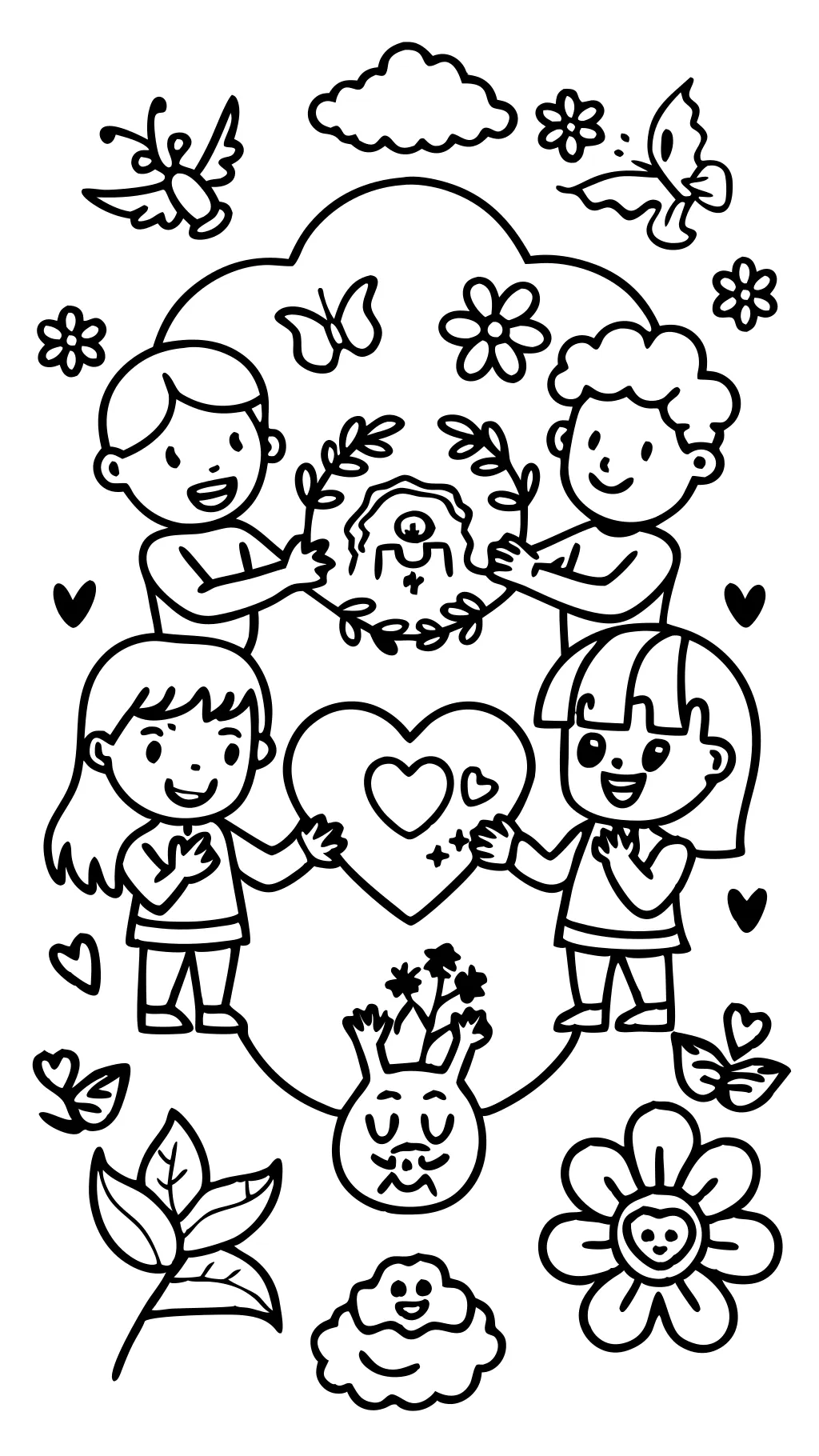 love one another coloring page